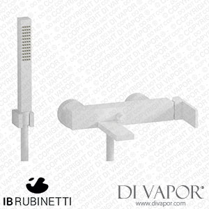 IB Rubinetti RU250BO Rubacuori Wall Mounted Bath Filler Complete with Shower Kit Spare Parts