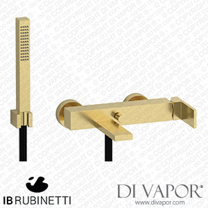 IB Rubinetti RU250IS Rubacuori Wall Mounted Bath Filler Complete with Shower Kit Spare Parts