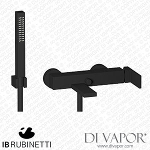 IB Rubinetti RU250NP Rubacuori Wall Mounted Bath Filler Complete with Shower Kit Spare Parts