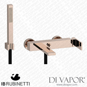 IB Rubinetti RU250RS Rubacuori Wall Mounted Bath Filler Complete with Shower Kit Spare Parts