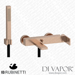 IB Rubinetti RU250SR Rubacuori Wall Mounted Bath Filler Complete with Shower Kit Spare Parts