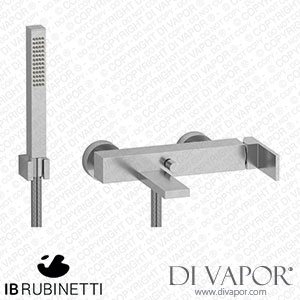 IB Rubinetti RU250SS Rubacuori Wall Mounted Bath Filler Complete with Shower Kit Spare Parts