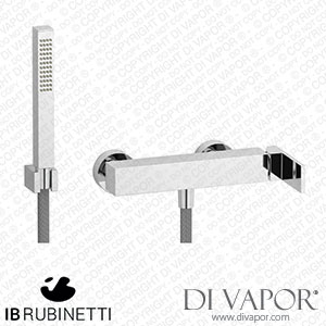 IB Rubinetti RU350CC Rubacuori Wall Mounted Shower Mixer with Shower Kit Spare Parts