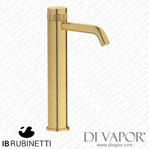 IB Rubinetti RX202ON Reflex Tall Monohole Washbasin Hydroprogressive Mixer Complete with Drain Spare Parts