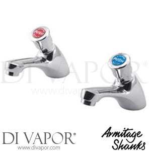 Armitage Shanks Sandringham Pair Self Closing Basin Taps Chrome Handles Spare Parts S7029AA GEN1