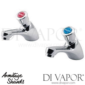 Armitage Shanks S7029AA Sandringham Pair Self Closing Basin Taps with Chrome Handles Spare Parts