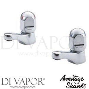 Armitage Shanks S7031AA Sandringham STD Pair Basin Taps - Chrome Handles - Spare Parts