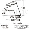 Armitage Shanks Nuastyle Pair Bath Taps Anti Vandal Indices Handles Dimensions