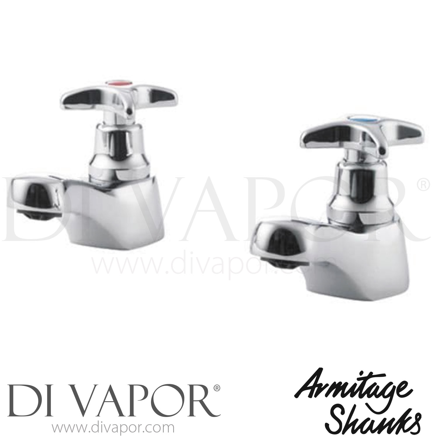 Armitage Shanks Sandringham Crosshead Pair Standard Basin Taps Crosshead Handles Spare Parts S7131AA GEN1