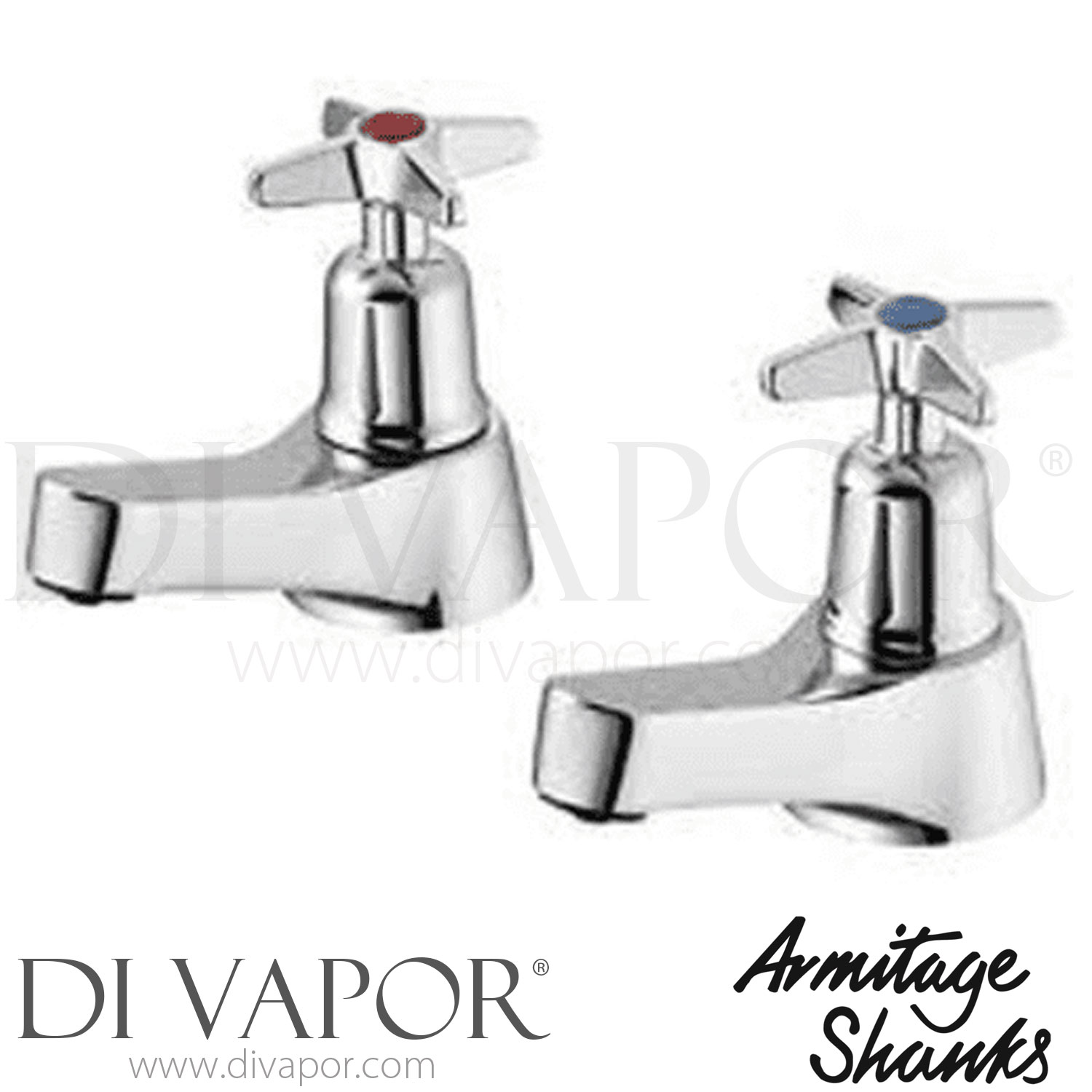 Armitage Shanks Sandringham Crosshead Pair Standard Bath Taps Spare