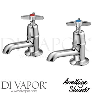 Armitage Shanks S7155AA Alterna STD Pair BS5412 Basin Pillar Taps with Crosshead Handles Spare Parts