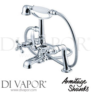 Armitage Shanks Hathaway Two Taphole Bath Shower Mixer Complete with Shower Kit Spare Parts S7655AA GEN1