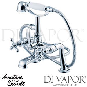 Armitage Shanks S7655AA Hathaway Dual Control Two Taphole Bath Shower Mixer with Kit Spare Parts