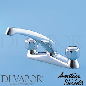 Armitage Shanks S7915AA Fairline Dual Control Two Taphole Sink Mixer - Clear Acrylic Handles - Tap Spare Parts