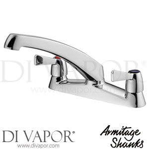 Armitage Shanks S7935AA Alterna Quadrant Dual Control Two Taphole Sink Mixer - Lever Handles - Tap Spare Parts