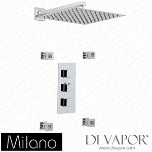 Milano SBTR1111 Arvo Chrome Thermostatic Shower (2 Outlet) Spare Parts