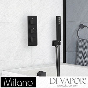 Milano SBTR1123BL Preto Black Thermostatic Shower (2 Outlet) Spare Parts