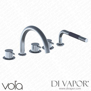 VOLA Two-Handle Mixer S50DH + S50D with Swivel Spout 090E, One-Handle Mixer with Hand Shower 500T1 (SC13) Spare Parts