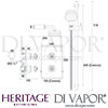 Heritage Dawlish Concealed Shower Valve Flexible Riser Kit Dimensions