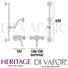Heritage Dawlish Exposed Shower Valve Flexible Riser Kit Dimensions