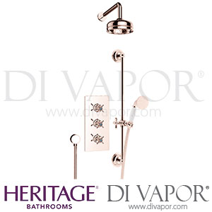 Heritage Dawlish Concealed Shower Valve Head Flexible Riser Kit Spare Parts