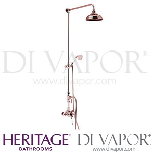 Heritage SDRGDUAL07 Dawlish Exposed Shower with Fixed Riser Kit & Diverter to Handset - Rose Gold - Spare Parts