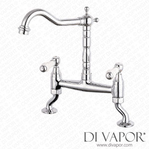 Better Bathrooms SEGURA CH Cranked Classic Style Bridge Kitchen Mixer Tap with Lever Handles Spare Parts