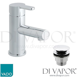 Vado SEN-100F/CC-C/P Sense Mono Basin Mixer Tap + Universal Waste Spare Parts
