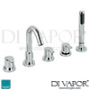 VADO Sense 5 Hole Bath Shower Mixer Deck Shower Kit Spare Parts