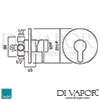 VADO Sense Concealed Single Lever Shower Valve Dimensions