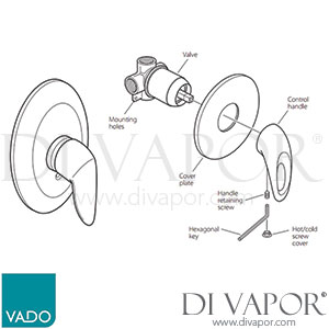 Vado SEN-145 Sense Concealed Wall Mounted Shower Mixer Spare Parts