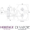 Heritage Glastonbury Shower Valve Dimensions