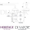 Heritage Glastonbury Concealed Shower Valve Fixed Head Kit Dimensions