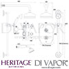 Heritage Glastonbury Concealed Shower Fixed Head Riser Kit Dimensions