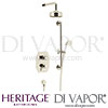 Heritage Glastonbury Concealed Shower Fixed Head Riser Kit Spare Parts