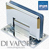 90 Degree Wall Mounted Shower Door Glass Hinge | Chrome Plated | Double Sided | Tapered Edges