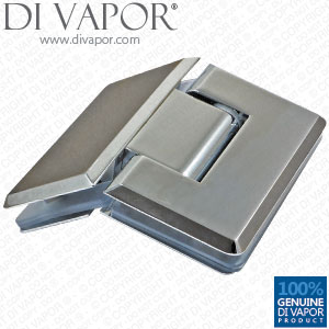 135 Degree Glass to Glass Shower Door Hinge | Chrome Plated | Tapered Edges