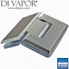 135 Degree Glass to Glass Shower Door Hinge | Chrome Plated | Tapered Edges