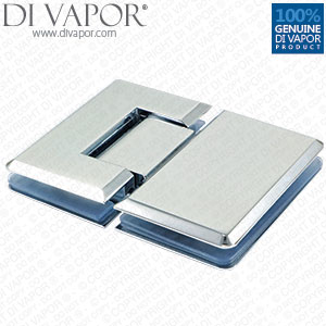 180 Degree Glass to Glass Shower Door Hinge | Chrome Plated | Tapered Edges
