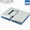 180 Degree Glass to Glass Shower Door Hinge | Chrome Plated | Tapered Edges