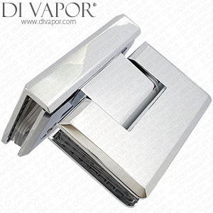 90 Degree Glass to Glass Shower Door Hinge | Chrome Plated Solid Copper | Tapered Edges