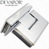 90 Degree Glass to Glass Shower Door Hinge | Chrome Plated Solid Copper | Tapered Edges