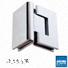 90 Degree Glass to Glass Shower Door Hinge | Chrome Plated Solid Copper | Square Edges