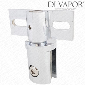 Pivot Hinge for Glass Shower Doors 6mm to 10mm Glass | Copper | Polished Chrome