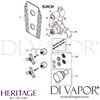 Heritage Gracechurch Recessed Shower Valve Spare Parts Drawing