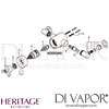 Heritage Gracechurch Shower Valve Bottom Outlet Connection Spares Drawing