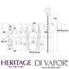 Heritage Gracechurch Recessed Shower Riser Kit Dimensions