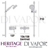 Heritage Gracechurch Exposed Shower Valve Riser Kit Dimensions