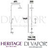 Heritage Gracechurch Exposed Shower mother of Pearl Handles Riser Diverter Handset Dimensions