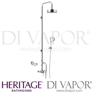 Heritage SGRDMOPDUAL01 Gracechurch Exposed Shower with Mother of Pearl Handles Deluxe Fixed Riser & Diverter to Handset Spares
